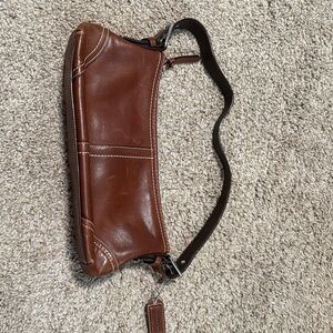 Coach Brown Leather Belt Bag with Contrast Stitching
